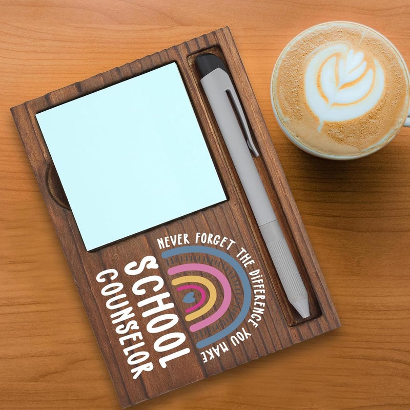 Pariveca School Counselor Gifts Sticky Note Holder, Thank You Gift for School Counselor Office Recognition for Education Appreciation Week, Birthday or Holiday Graduation Self-Stick Note Pad Holders PB018 - Image 3